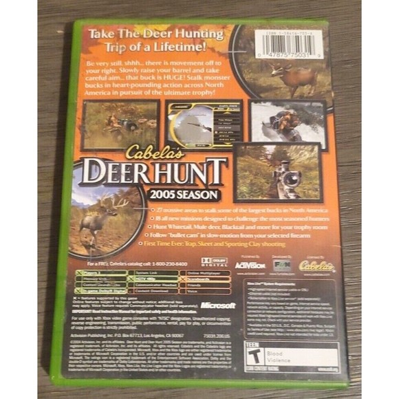 Cabela's Deer Hunt: 2004 Season (Microsoft Xbox, 2003) Complete Tested Works - Picture 4 of 4